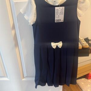H&M Navy Blue Dress with White Accents